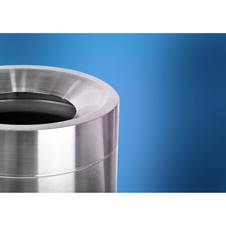 Alpine Industries 50 Gallon Stainless Steel Recycling Can and Trash Receptacle ALP475-50-R-T